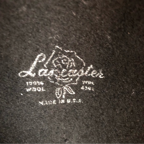 Sonni of San Francisco LANCASTER Wide Brim Black Wool Hat w/ Faux Fur Band - Picture 10 of 11